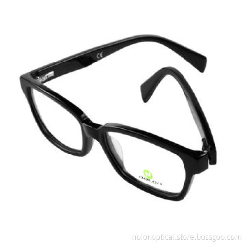 Handmade acetate frames in black for men